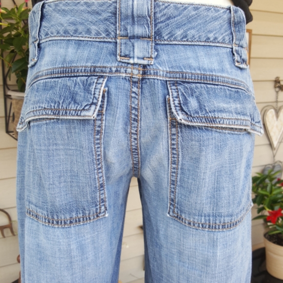 JOIE ♡ Sweet Cute 'n Sexy Faded Distressed Denim Skinny Coupe Cut Flare Jeans 27 - Picture 14 of 16